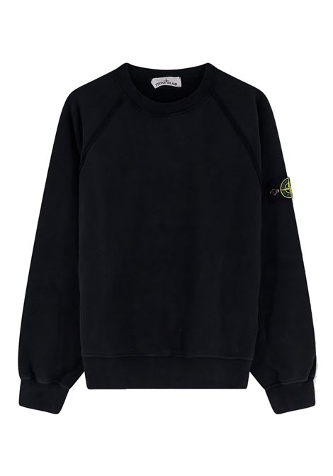 cotton fleece sweatshirt man black STONE ISLAND | K2S15 6100022 S0A20V0029
